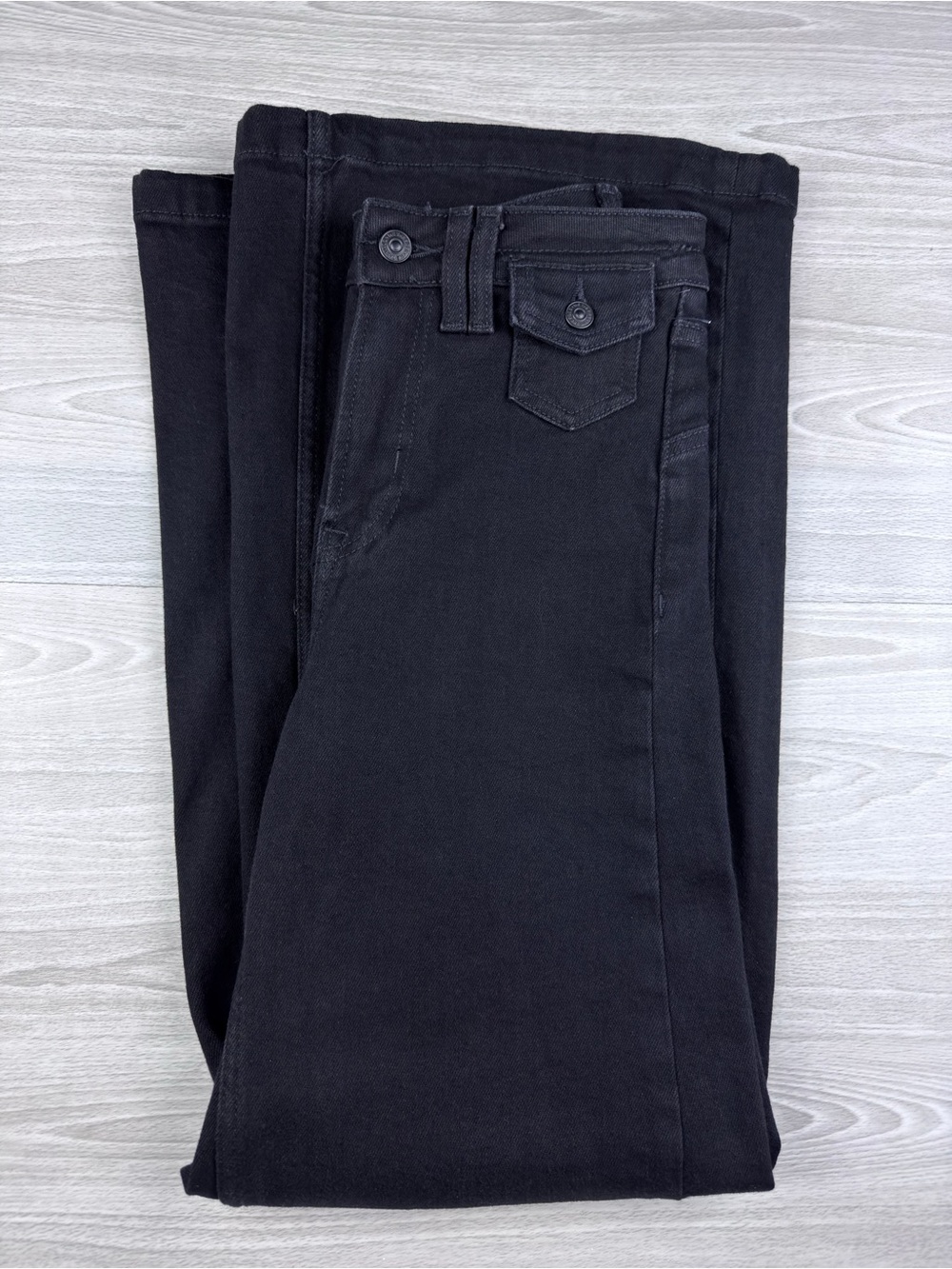 We The Free Kellee High Rise Palazzo Jeans Black Size 25 - Picture 10 of 17